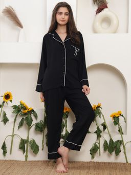 TAG 7 - Black Bow Embroidery Nightsuit