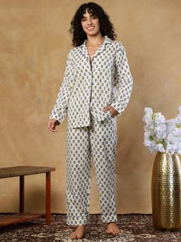 TAG 7 - White Cotton Shirt With Pyjama