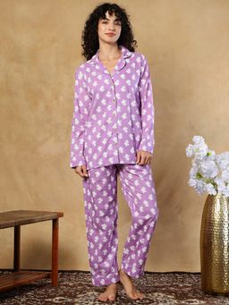 TAG 7 - Lavender Cotton Shirt With Pyjama