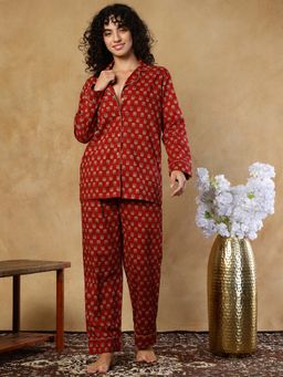 TAG 7 - Red Cotton Shirt With Pyjama