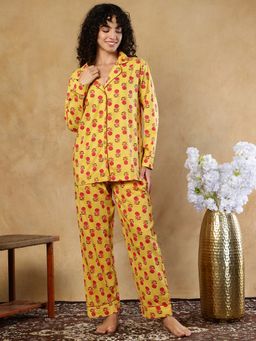 TAG 7 - Yellow Cotton Shirt With Pyjama