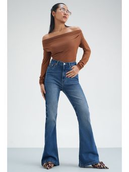 FREAKINS - Skyward Spirit Blue Bootcut Jeans