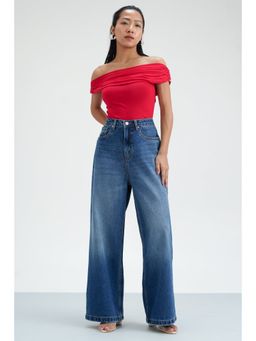FREAKINS - Topaz Twist Wide Cropped Jeans