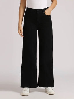 Pepe Jeans - Hailey Black High Waist Loose Wide Leg Jeans