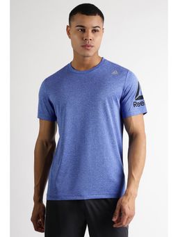 Reebok - Men Blue Solid T-shirt