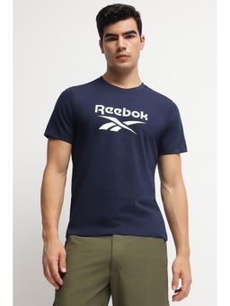 Reebok - Men Navy Blue Half Sleeves T-shirt