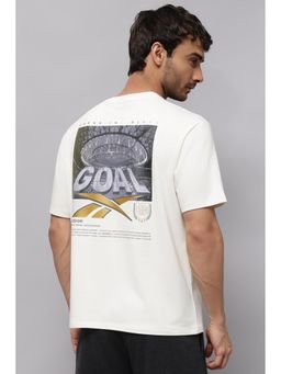 Reebok - Men Off White Graphic Printed T-shirt