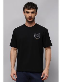 Reebok - Men Black Graphic Printed T-shirt