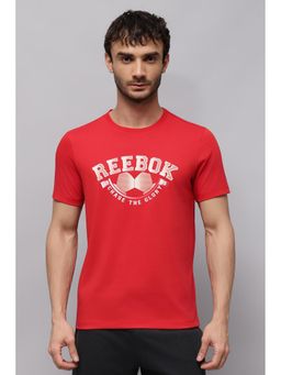 Reebok - Men Red Printed T-shirt