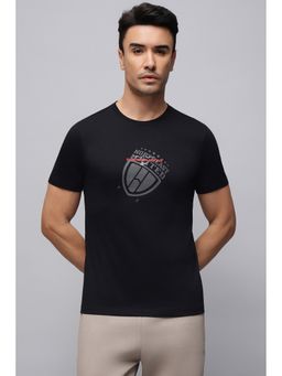 Reebok - Men Black Highlander Wolves Graphic Printed T-shirt