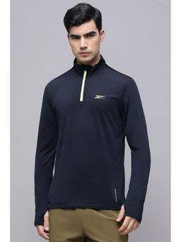 Reebok - Men Navy Blue High Neck T-shirt