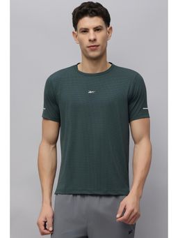 Reebok - Men Green Printed Half Sleeves T-shirt