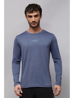 Reebok - Men Blue Textured T-shirt