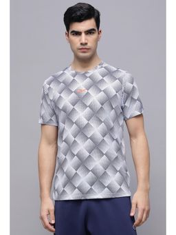 Reebok - Men Black and White Printed T-shirt