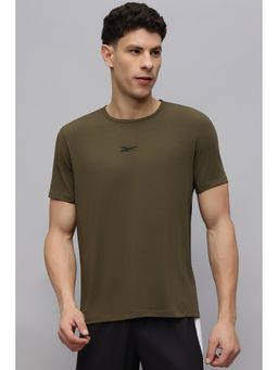 Reebok - Men Olive Solid T-shirt