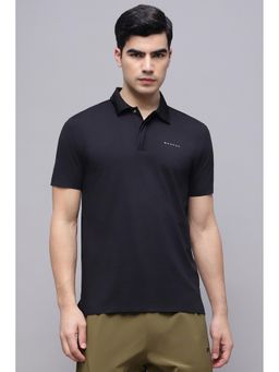Reebok - Men Black Solid Polo T-shirt