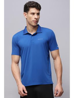 Reebok - Men Blue Solid Polo T-shirt