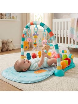 StarAndDaisy - Baby Play Gym Mat Kick Play Piano Hanging Toys Music Light Blue Infant Toddler Mat