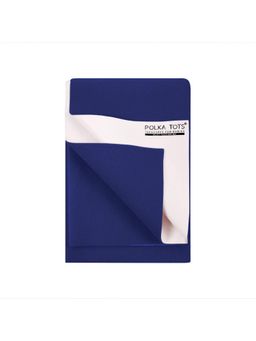 Polka Tots - Velvet Bed Protector Indigo Blue
