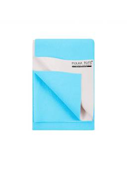 Polka Tots - Velvet Bed Protector Blue