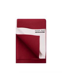 Polka Tots - Velvet Bed Protector Maroon (S)