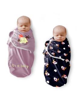Polka Tots - Cotton Printed Swaddle Wrap (Pack of 2)