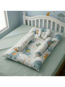StarAndDaisy - Newborn Baby Bedding Set Soft Mattress Bolster Pillow Elephant Print