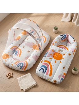 StarAndDaisy - 2-In-1 Baby Sleeping Bag with Mosquito Net Sun Print