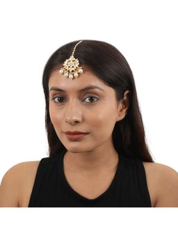 RIANA JEWELLERY - White Pearl Maang Tikka