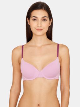 Zivame - Beautiful Basics Padded Wired Medium Coverage T-shirt Bra - Violet Tulle