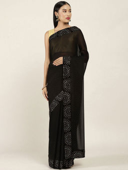 Soch - Embellished Georgette Saree with Unstitched Blouse