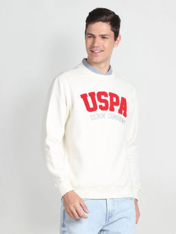 U.S. Polo Assn. Denim Co. - Crew Neck Long Sleeve Brand Appliqued Sweatshirt