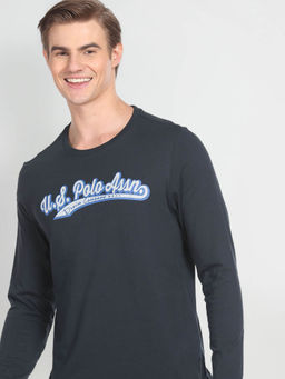 U.S. Polo Assn. Denim Co. - Crew Neck Long Sleeve Brand Print T-Shirt
