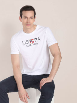 U.S. POLO ASSN. - Crew Neck Brand Print Cotton T-Shirt