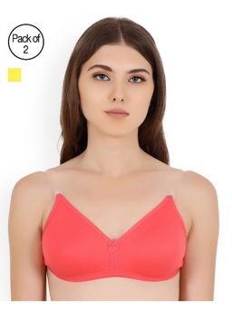 Floret - Pack of 2 Solid T-shirt Bra - Multi-Color