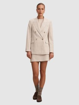 Forever New - Beige Lottie Double Breasted Blazer