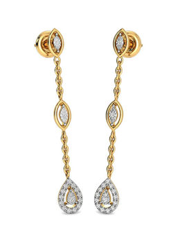 Candere by Kalyan Jewellers - 18K BIS Hallmark Yellow Gold and Diamond Starlet Earrings