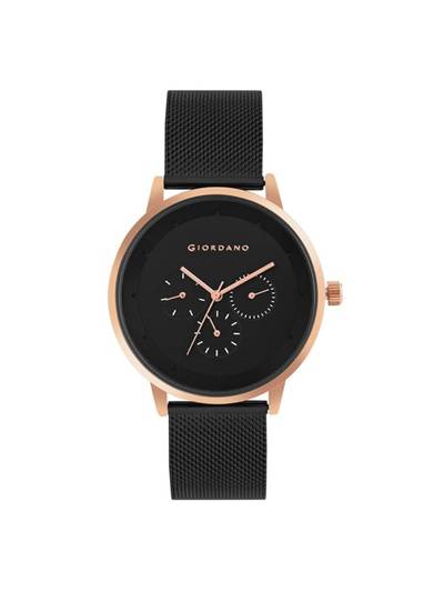 Skyscrapper Multi-Function Watch for Men Black & Metal Strap Gd-50005-33 (Medium)