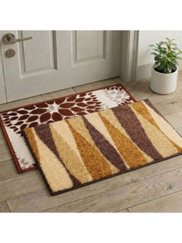 Athom Living - Multi-Color Easy Home Designer Soft Anti Slip Door Mats (Pack Of 2)