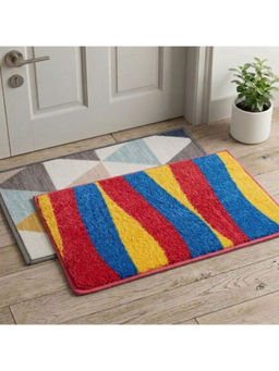 Athom Living - Multi-Color Easy Home Designer Soft Anti Slip Door Mats (Pack Of 2)