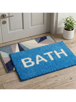 Athom Living - Blue Easy Home Designer Soft Anti Slip Door Mats (Pack Of 2)