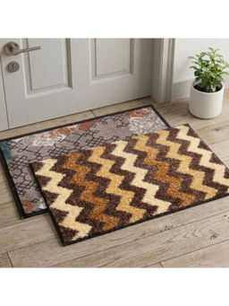 Athom Living - Multi-Color Easy Home Designer Soft Anti Slip Door Mats (Pack Of 2)