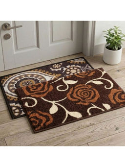 Athom Living - Multi-Color Easy Home Designer Soft Anti Slip Door Mats (Pack Of 2)