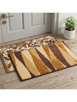 Athom Living - Multi-Color Easy Home Designer Soft Anti Slip Door Mats (Pack Of 2)