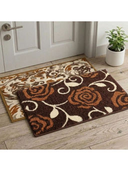 Athom Living - Multi-Color Easy Home Designer Soft Anti Slip Door Mats (Pack Of 2)