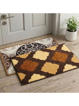 Athom Living - Multi-Color Easy Home Designer Soft Anti Slip Door Mats (Pack Of 2)