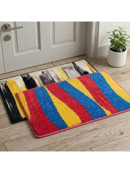 Athom Living - Multi-Color Easy Home Designer Soft Anti Slip Door Mats (Pack Of 2)