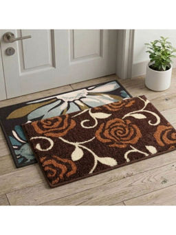 Athom Living - Multi-Color Easy Home Designer Soft Anti Slip Door Mats (Pack Of 2)