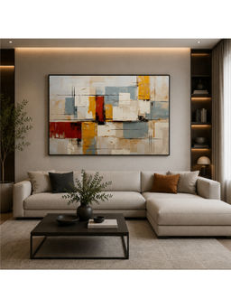 Artsense - Multi-Color Minimal Abstract Framed Wall Painting