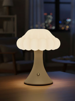 ELARE - Grey Mushroom Shape Touch Led Table Lamp